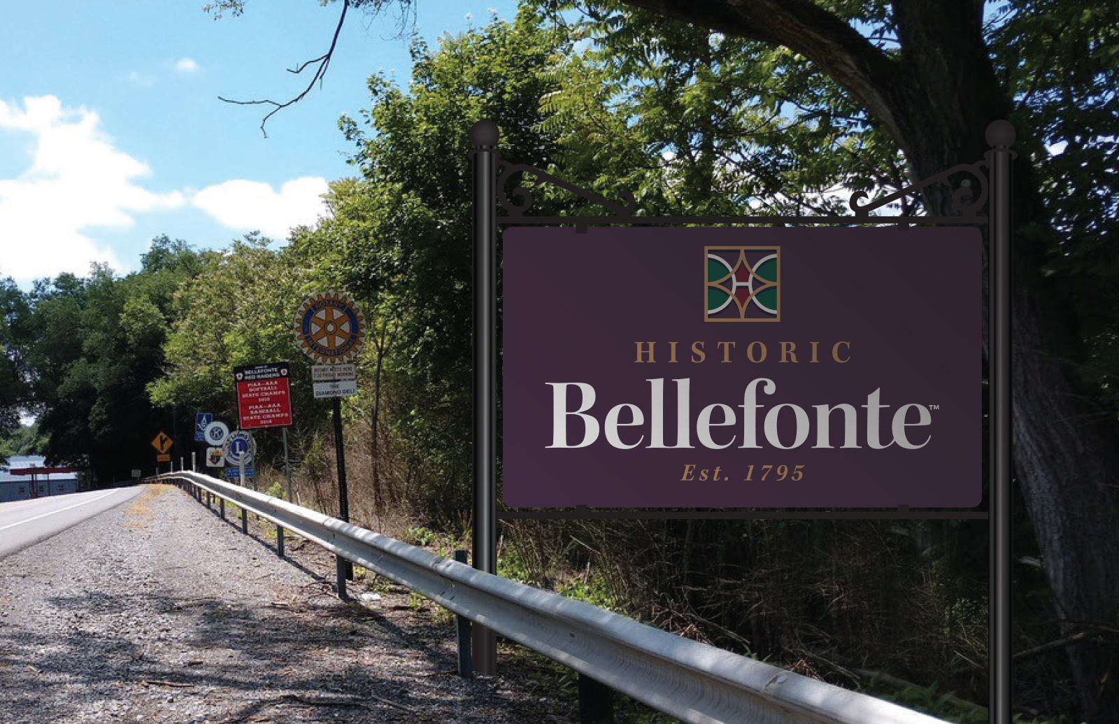 Historic Bellefonte city sign