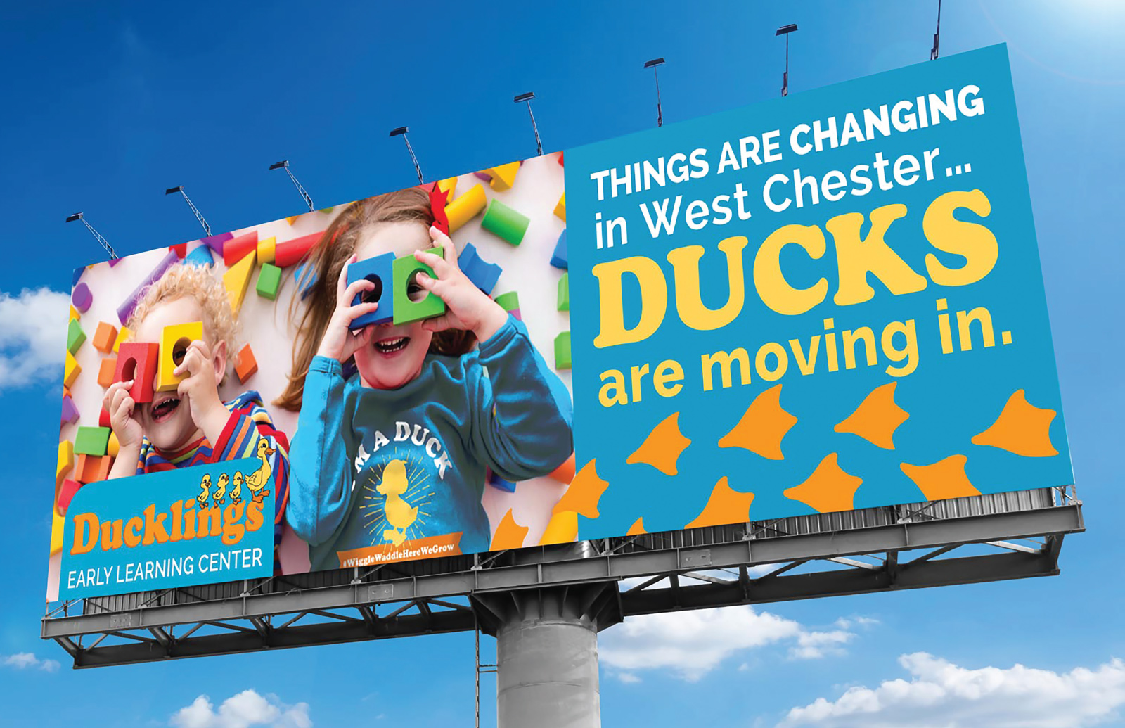 Ducklings Early Learning Center billboard